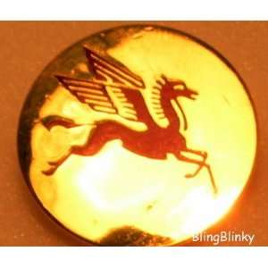  Vintage Pegasus Mobil Oil Lapel Pin   Flying Red Horse 