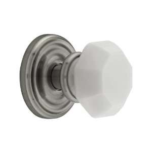   With Milk Glass Door Knobs Privacy Antique Pewter.