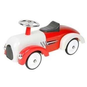  White & Red Vintage Toddler Push Car Toys & Games
