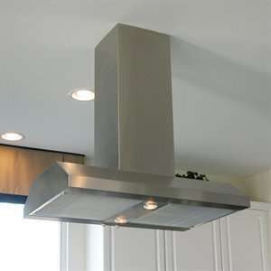   Range Hoods 6 Light 2 piece Slimline Depth Island Mount Appliances