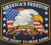 RIGHT TO BEAR ARMS 2ND AMENDMENT FREEDOM 5 INCH PATCH  