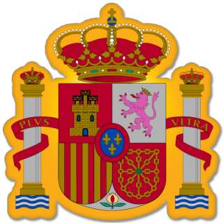 SPAIN Spanish Coat of Arms bumper sticker decal 4 x 4  