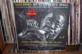VG+ LP   LOUIS ARMSTRONG Satchmo at Symphony Hall Vol 2  
