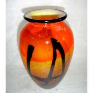  Auburn 8 Inch Art Deco Glass Vase