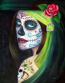 ACEO Print Day of the Dead by Fantasy Artist Lori Karels  