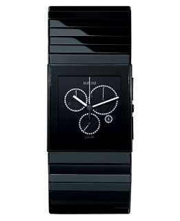 Rado Watch, Mens Ceramica Chronograph Jubile Black Ceramic Bracelet 