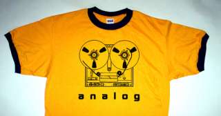 ANALOG Audio Ringer T Shirt Vintage/tape/reel to reel  