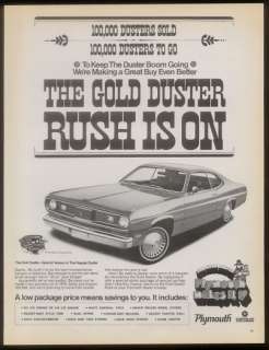 1970 Plymouth Gold Duster vintage car ad  