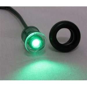  3/4 Clear / Green Flush Mount Side Marker LED Light Automotive
