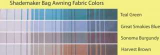   width of the awning fabric is 4 less than the size on the awning