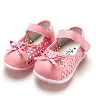 Fashion Soft Toddler Kids baby girls Princess Pink Bow shoes Size：US 