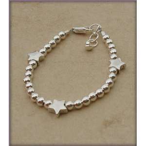 Sterling Silver Baby Bracelet for Infant 0 12 months Accented with 