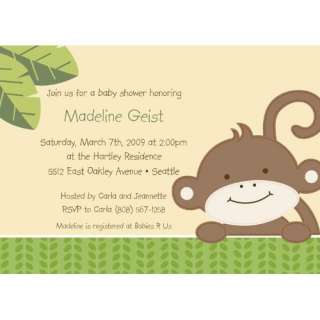  Monkey Love Baby Shower Invitations