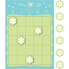 Nesting Birds Baby Shower Party Bingo Game for 10 Player  