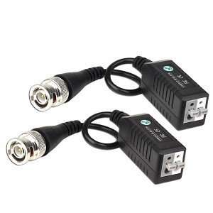 CCTV Twisted Pair Video Baluns 2 Pack   Use Cat5e to 