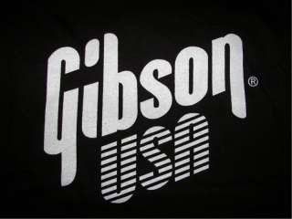 Gibson USA T SHIRT bass guitar rock punk les paul  