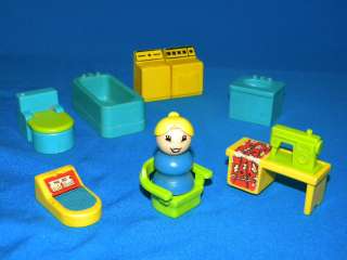   Price House #725 Little People BATH & UTILITY ROOM Accessories  