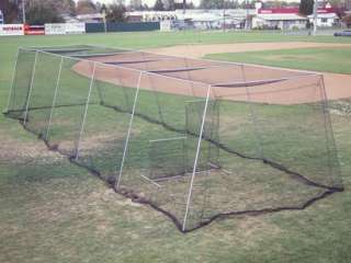 Batting Cage Kit 60 #21 Knotted Nylon With L Screen  