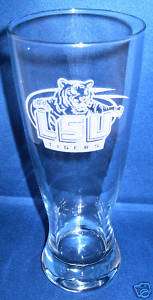 LSU Tigers  2 New Etched Beer Glasses  