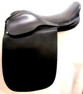 21 Black ENGLISH Leather Lane Fox Cutback Saddle 5PC  