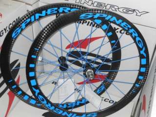   2012 Spinergy Stealth FCT Carbon Blue PBO Spokes Wheel Set /Shimano