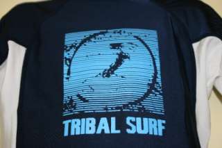 TRIBALSURF BOYS RASH GUARD SURF SHIRT SPF 50+ RGCAP NVY  