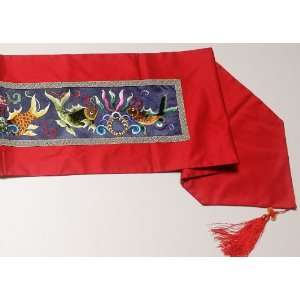 Hand Crafted Silk Embroidery Table Runner