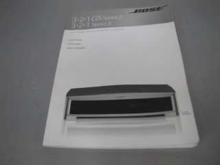 BOSE 3 2 1 GS SERIES II MANUAL ONLY  