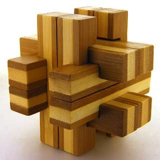 Star Box Bamboo Construction Puzzle Wood Brain Teaser  