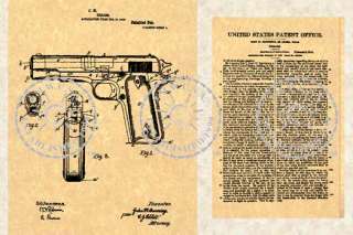 US Patent 45 COLT Automatic Gun BROWNING 1911 #260  