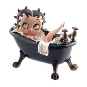   Betty Boop IN BLACK Bathtub Figurine WITH RUBBER DUCK