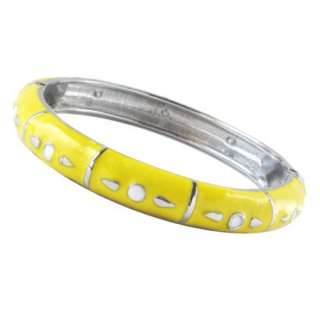 Electic Enamel Bangle Bracelet   Yellow.Opens in a new window