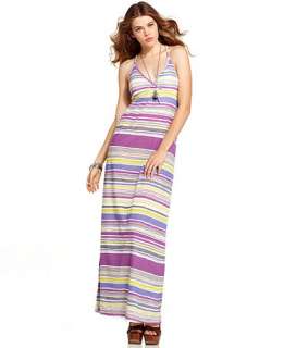 Jessica Simpson Dress, Sleeveless Striped Surplice Maxi   Juniors 