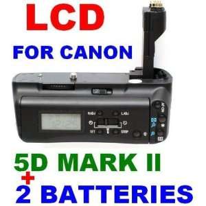  LCD BATTERY GRIP FOR CANON EOS 5D MARK II 2 WITH 2 BATTERY 