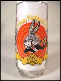 1990 Warner Brothers Happy Birthday Bugs Bunny Glass  