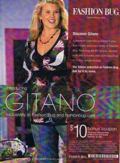 2007 Fashion Bug Gitano Plus Sizes Womens Clothing Magazine Ad  