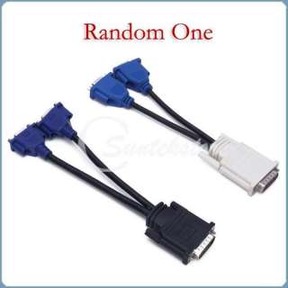   59 To Two Dual VGA Splitter Cable Y Splitter Adapter Connector  