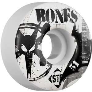  BONES Meltdown STF Skate Wheels White 51mm Sports 