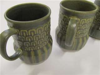   Wedgwood Cambrian Green Tall Mugs Cups Mid Century Eames Era  