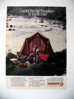 Winnebago Camping Gear Equipment tent 1984 print Ad  