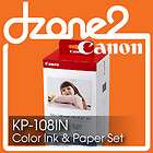 NEW Canon KP 108IN Color Ink Paper (4x6 108Sheets) Set
