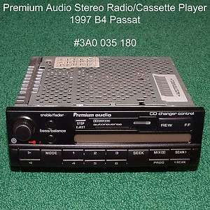   Passat MK3 Jetta Cabrio Stereo Premium Audio Cassette Player 3A0035180