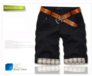Mens Multi Pocket Casual Shorts Scotland Plaid Design Pants 29 34 