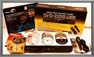 Cavs 203G USB Karaoke Player Hard Drive 6000+ Super CDG Songs Books 