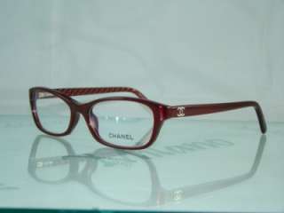 100% Authentic CHANEL 3143 1078 RED Rx EYEGLASSES FRAME Size 53  
