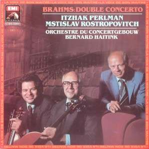 PERLMAN, M. ROSTROPOVITCH, BRAHMS CONCERTO FRENCH LP  
