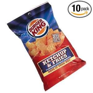 Burger King Ketchup & Fries Potato Snacks, 5.5 Ounce Bags (Pack of 10)