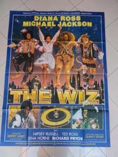 The Wiz ORIGINAL MOVIE POSTER 1978 Michael Jackson , Diana Ross , Lena 