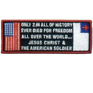 American Soldier Christian Jesus Patriotic Biker Patch  
