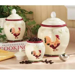   Rooster Kitchen Ceramic Canister Set by Winston Brands